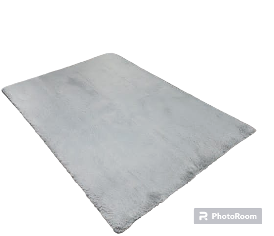 Alfombra Pelo Corto Gris 200x180cm-0