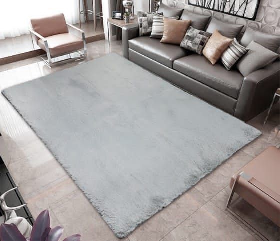 Alfombra Pelo Corto Gris 200x300cm-0