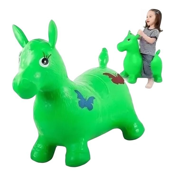 Pony Caballito Saltarín Juguete Para Niños C/Verde-1