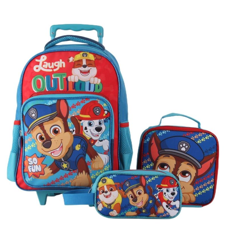 Mochila escolar set de 3 piezas (mochila + estuche  + lonchera) Disney turquesa-0