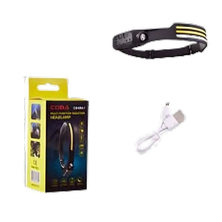 Linterna Cintillo De Cabeza 3tiras Led Con Sensor Recargable-1
