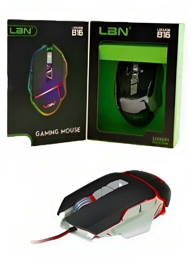 Mouse  Gamer LBN Diseño Ergonomico Usb LBGMB16-0