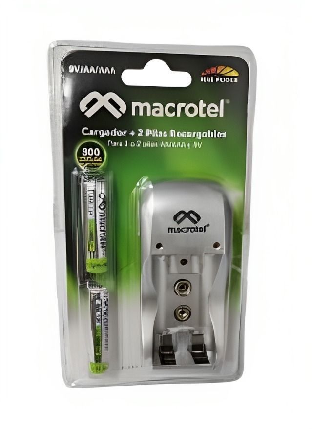 Cargador De Pila + 2 Pilas Recargables doble A A-1