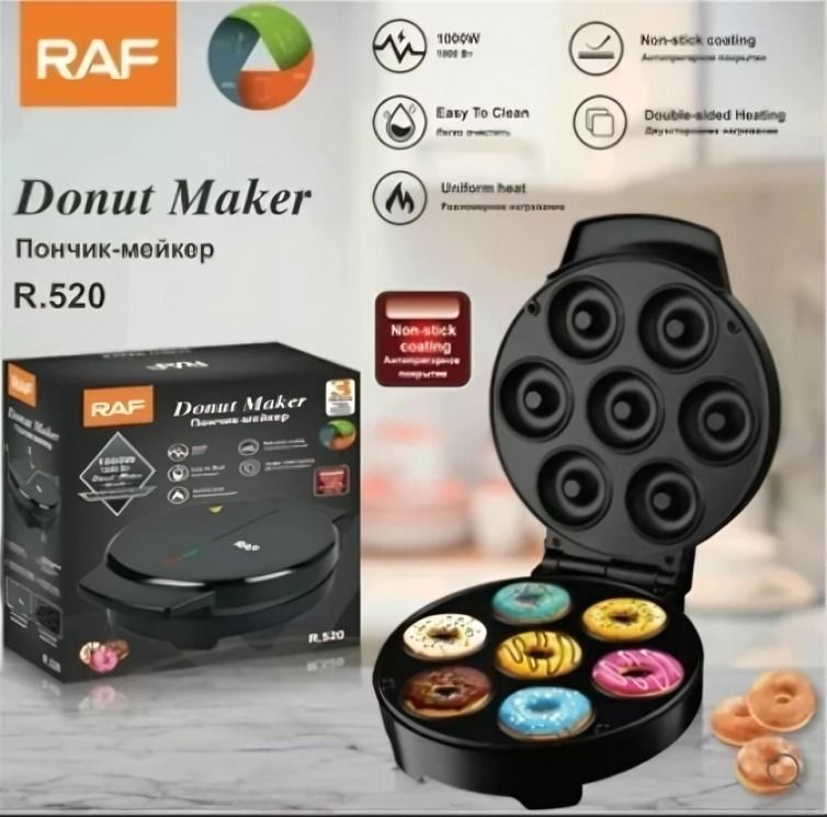 Máquina para 7 Mini Donas Antiadherente Raf-520-3