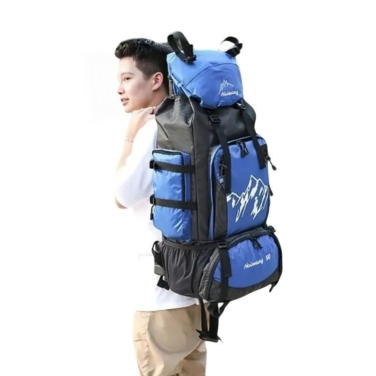 Mochila Impermeable Outdoor De 90 Litros Azul-1