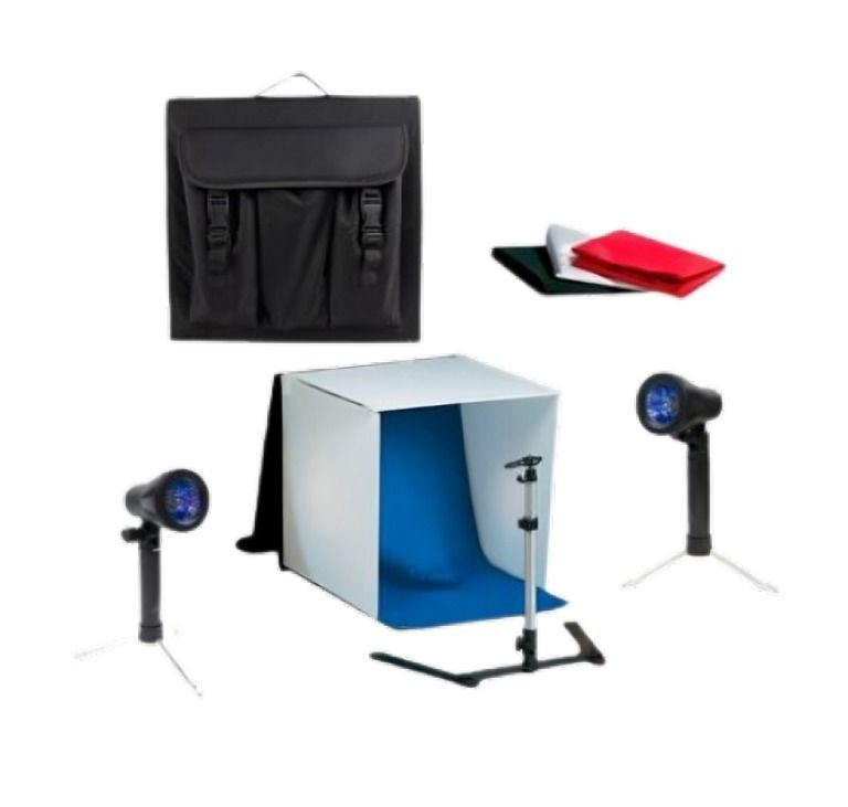 Set Estudio Fotográfico Profesional Portátil Con Accesorios-0