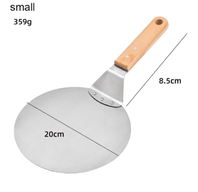Espátula Pala Redonda Para Pizza Acero Inoxidable 20,5cm-2