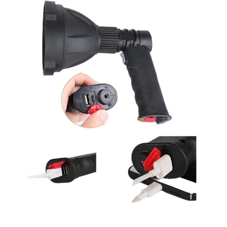 Linterna Super Brillante 1200lm Recargable Caza Camping-2