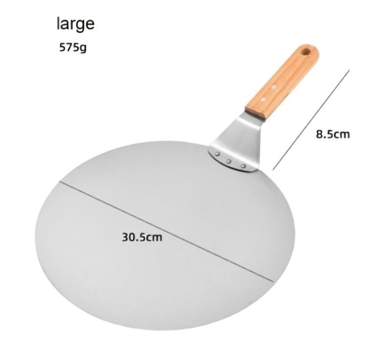 Espátula Pala Redonda Para Pizza Acero Inoxidable 30,5cm-1