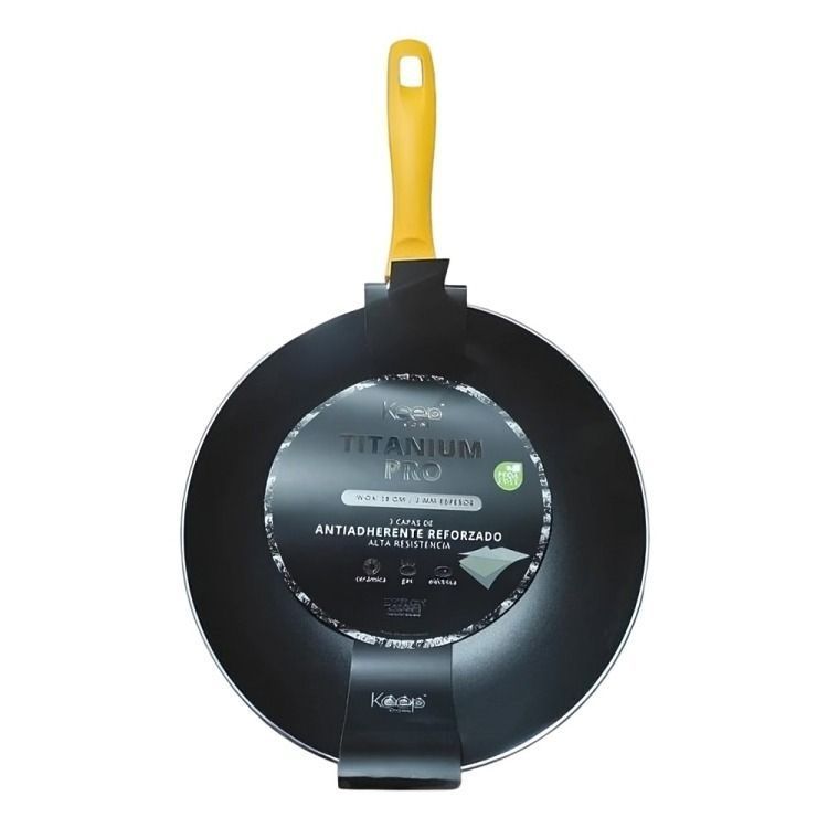 SARTEN WOK TITANIUM PRO AMARILLO-0