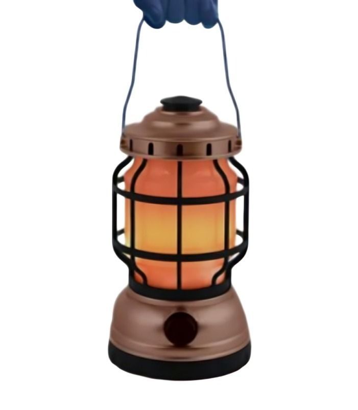 Lampara Linterna Retro De Camping Iluminación Led Vintage-0