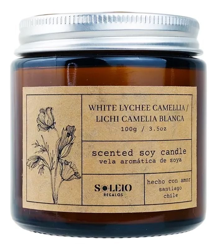 Vela Aromática Soya  Lichi Camelia Blanca-0