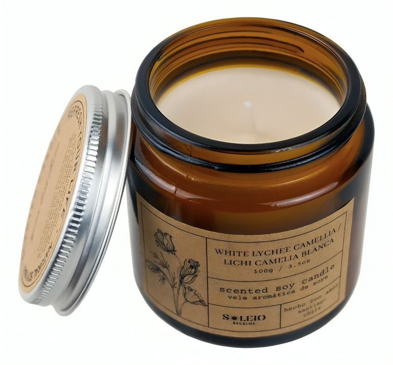 Vela Aromática Soya  Lichi Camelia Blanca-1