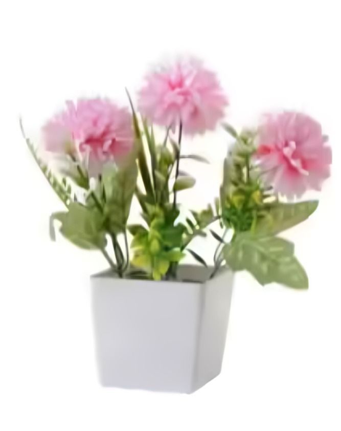 SET X 2 MINI MACETA CON FLORES DECORATIVO ARTIFICIAL 22cm C00111-0