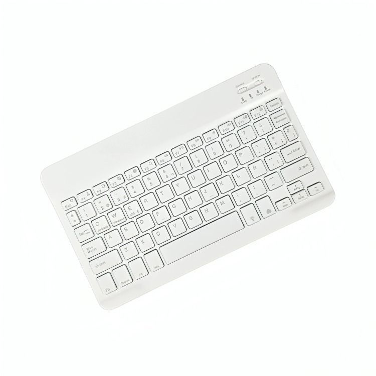 Teclados Bluetooth Español Blanco con Luz-1