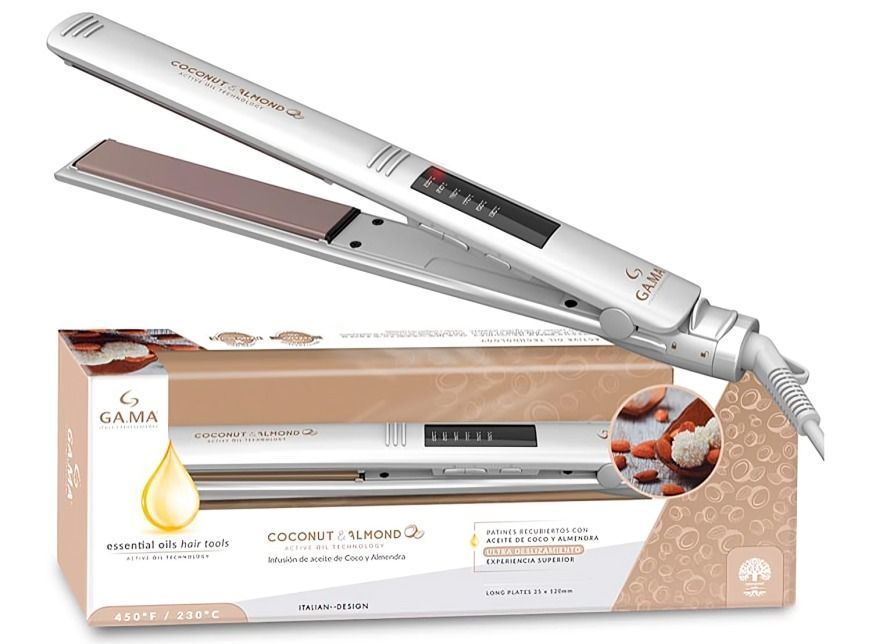 PLANCHA ALISADORA CABELLO ELEGANCE LED COCONUT  GAMA-1
