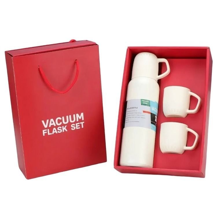 Termo Capacidad 700ml Termico Para Bebidas Frias Y Caliente Blanco