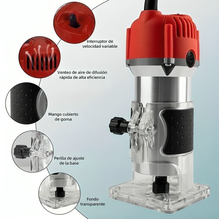 Fresadora Router Tupi 33000rpm Toma De 1/4-3