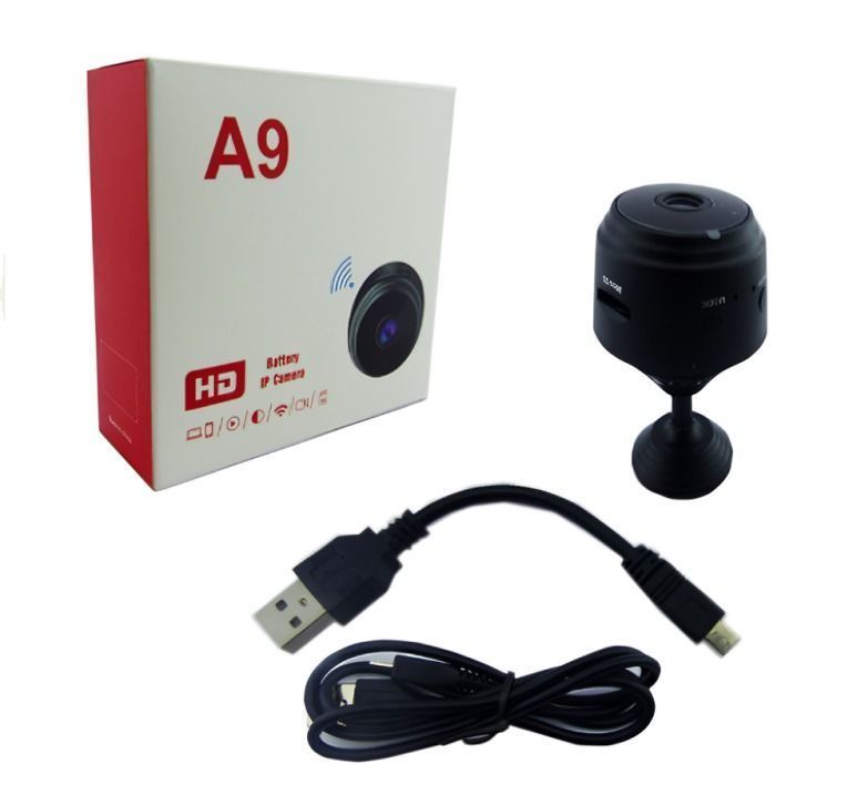 CAMARA MINI ESPIA WIFI REDONDA  CON IMAN USB RECARGABLE -1