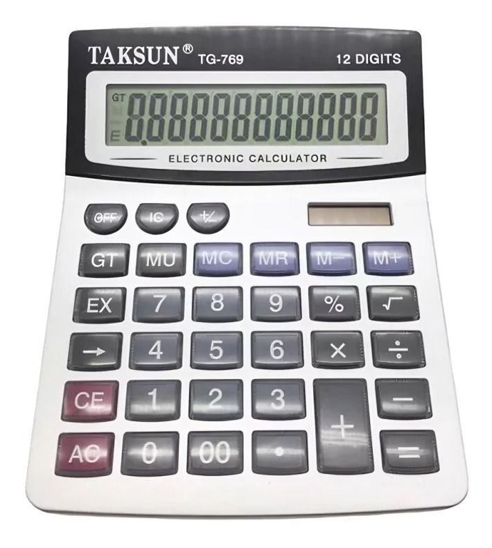 Calculadora  Pantalla extragrande 12 dígitos -0