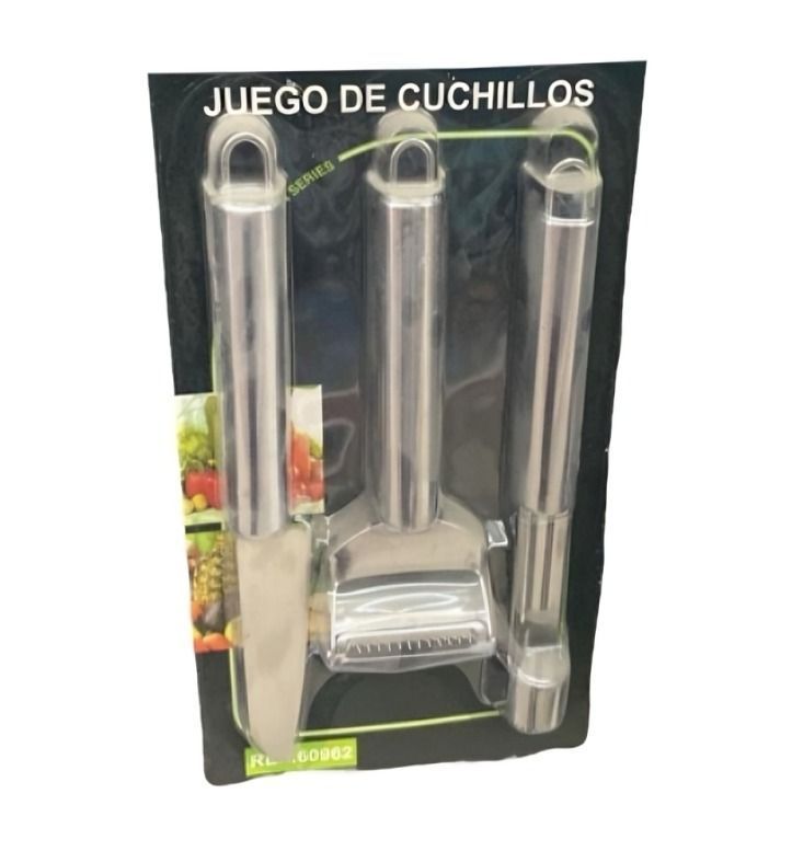Set 3 Piezas Cuchillo Descorazonador y Pelador-1