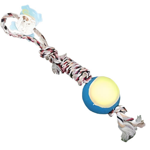 Juguete para mascota.  Cuerda con pelota.-0