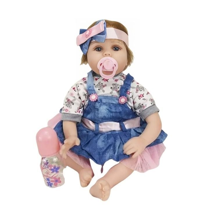 Bebé Reborn Muñeca Silicon Suave 55cm Realista + Accesorios-1