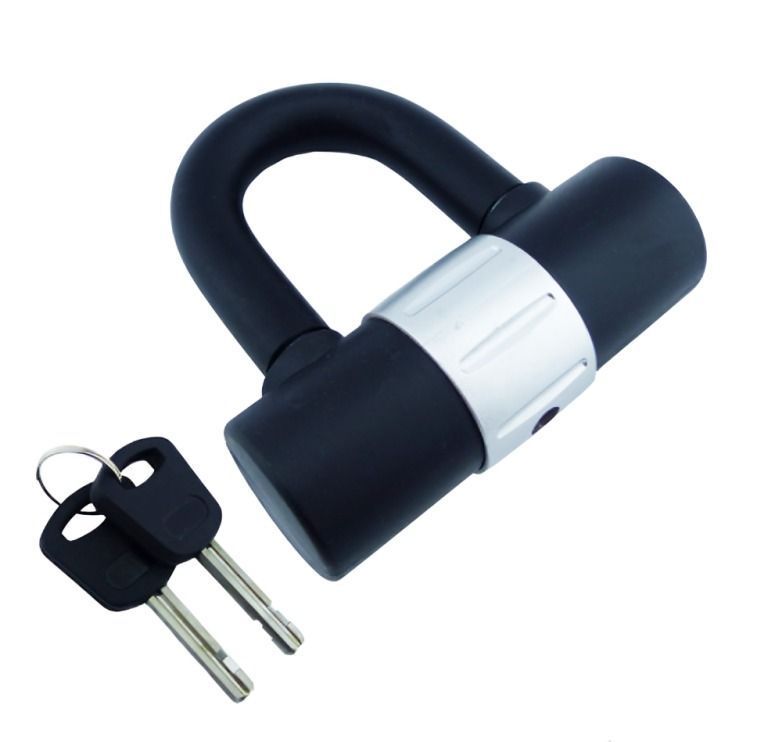 CANDADO U PARA MOTO IDEAL PARA CADENA  BLOQUEO ANTIROBO NEGRO-PLOMO-0