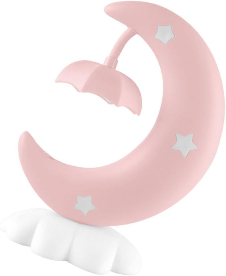 MINI VENTILADOR LUNA PARA MESA COLOR ROSADO-0