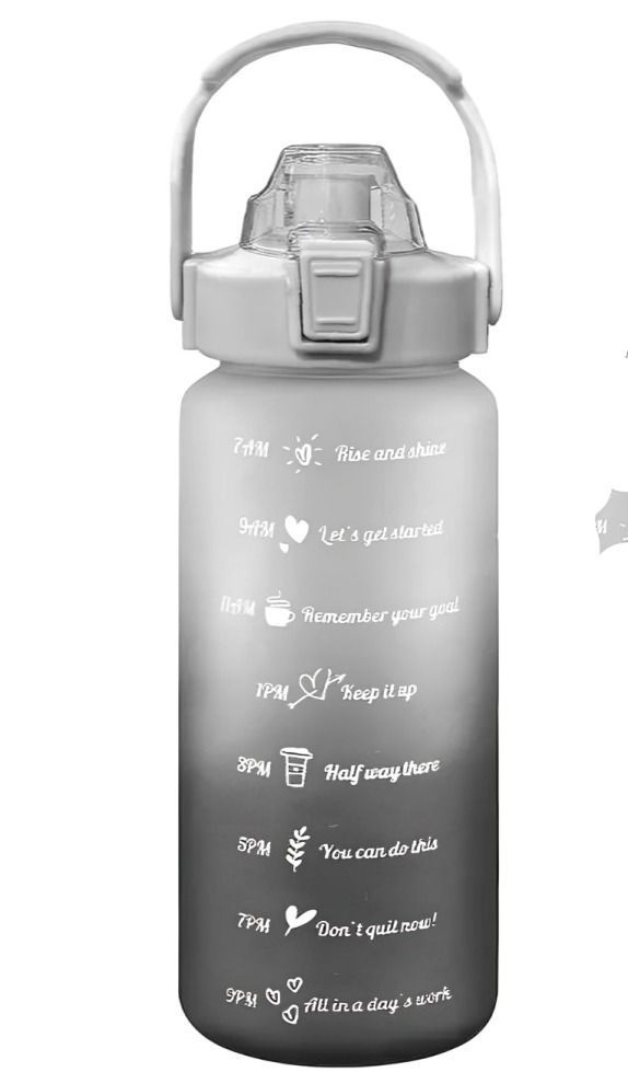 Pack 2 Botellas Agua Motivacionales De 2 Litros Y 900 Ml