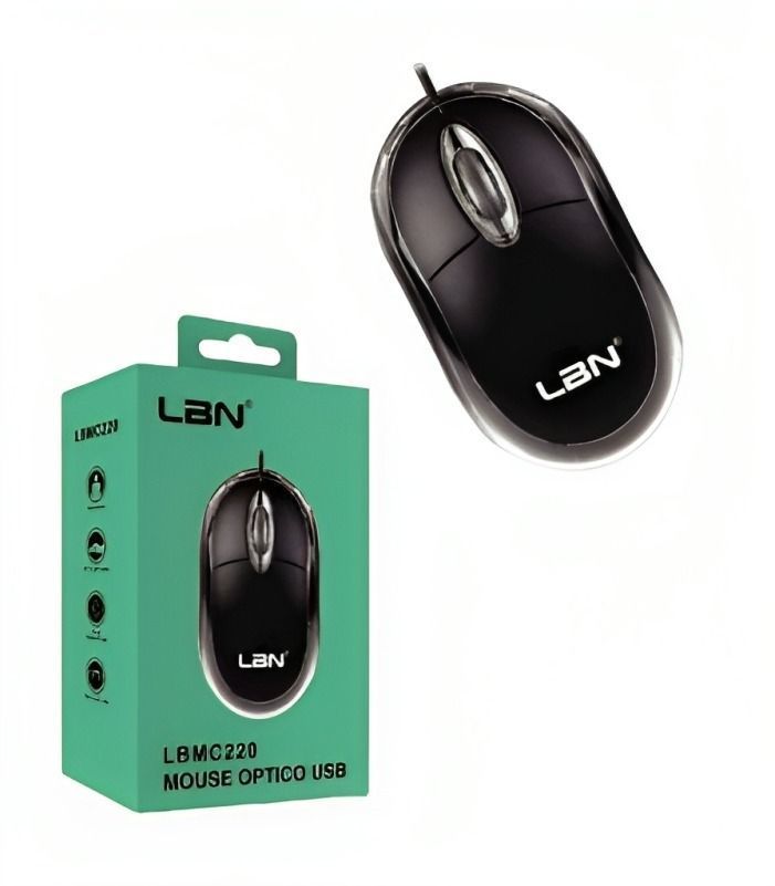 Mouse LBN Con cable  Luz y Sensor Optico-1