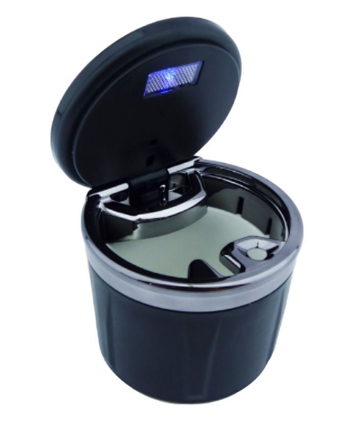 CENICERO PARA AUTO PORTATIL CON LUZ LED PORTA MONEDA-0