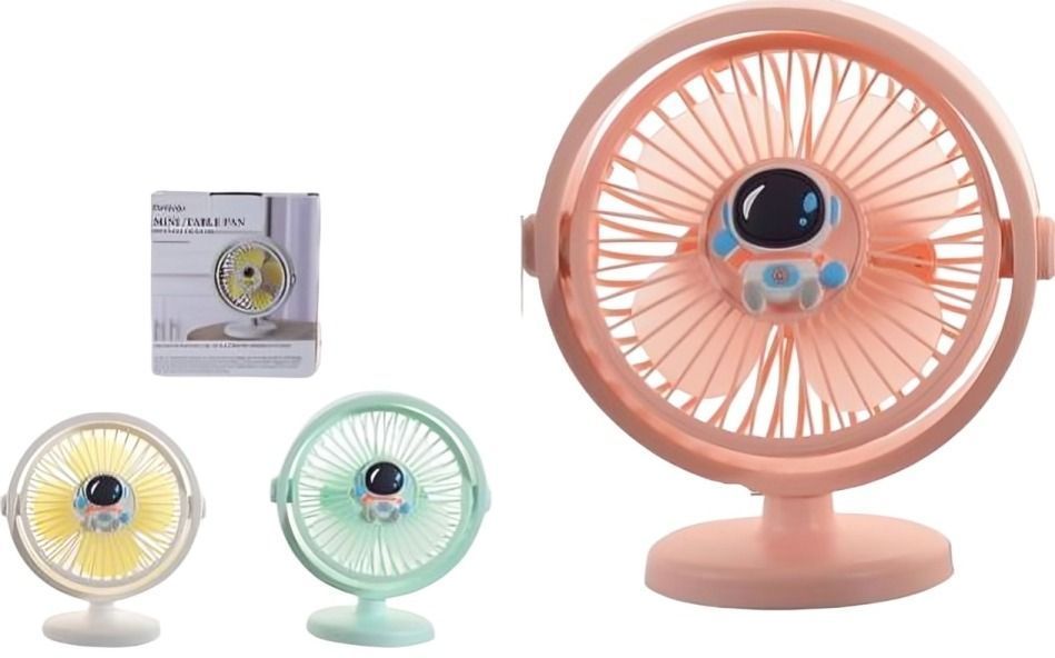 MINI VENTILADOR DE MESA COLOR ROSA-1