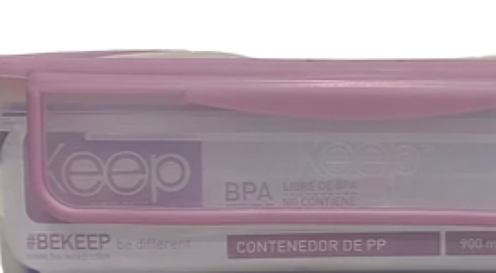 HERMETICO PP 900ML RECTANGULAR ROSADO-1