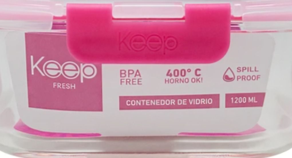 HERMETICO CUADRADO 1200ML  KEEP FUCSIA-1