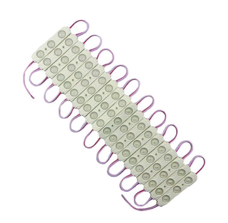 TIRA LED PLACA 3 LED 12V SET X 20 PCS CON ADHESIVO LUZ BLANCA EN BOLSA-0
