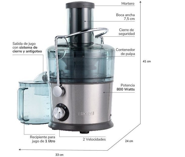 EXTRACTOR DE JUGO THOMAS TH-2652i-4