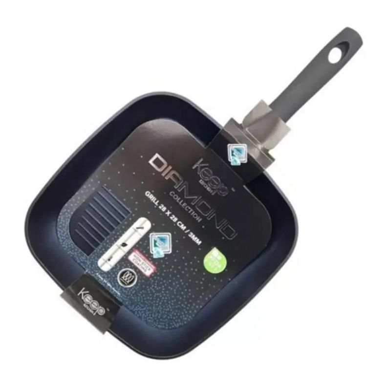 GRILL PAN 28CM DIAMOND KEEP-2