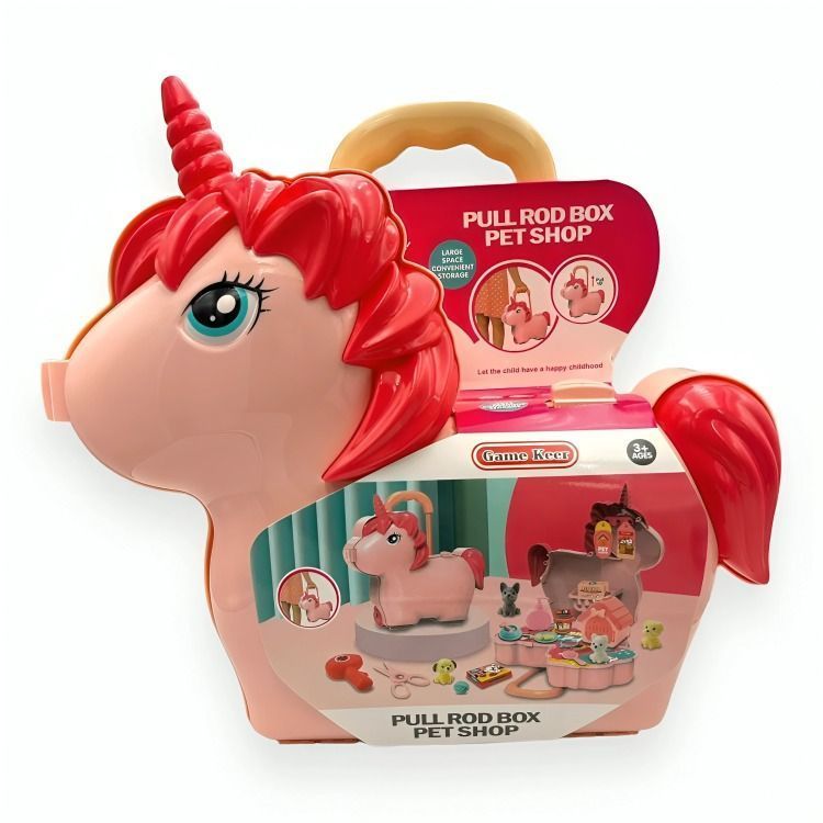Maleta unicornio con accesorios para niña-0