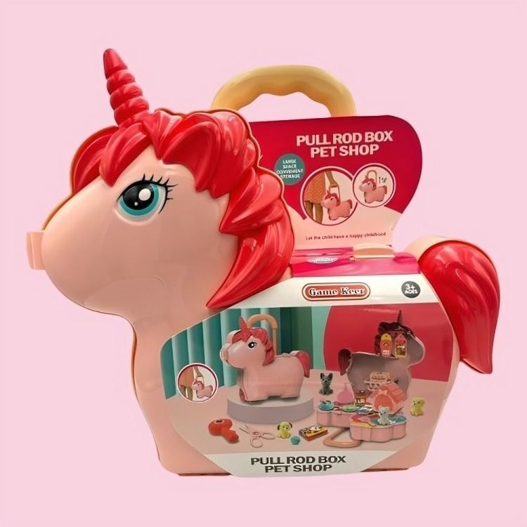 Maleta unicornio con accesorios para niña-1