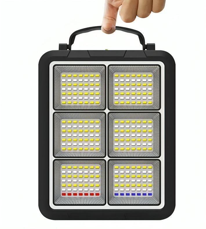 Foco Led 400w Portátil Solar Recargable Panel Sola Extraíble-0