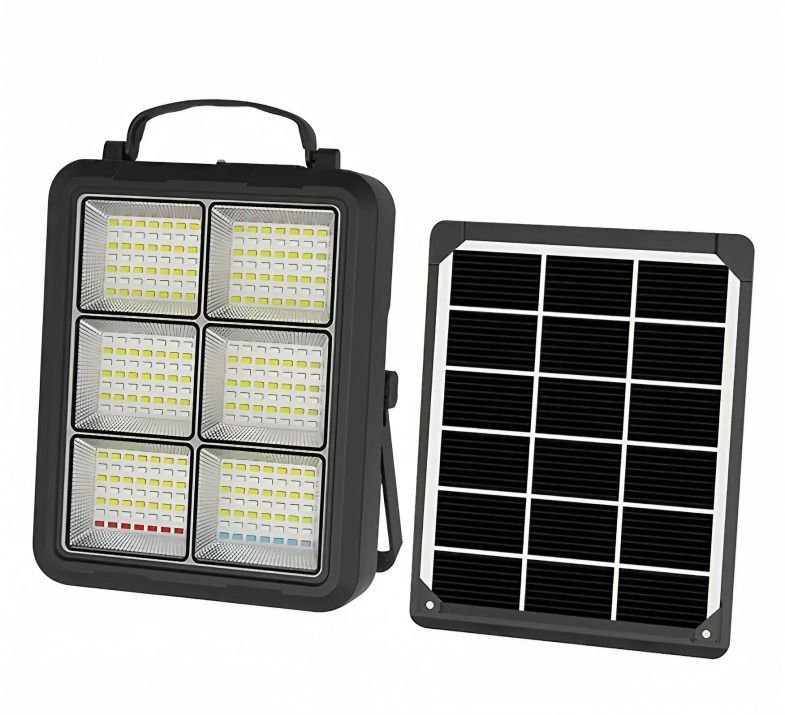 Foco Led 400w Portátil Solar Recargable Panel Sola Extraíble-1