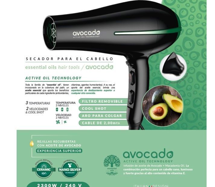 SECADOR DE PELO GAMA AVOCADO ST 220-5