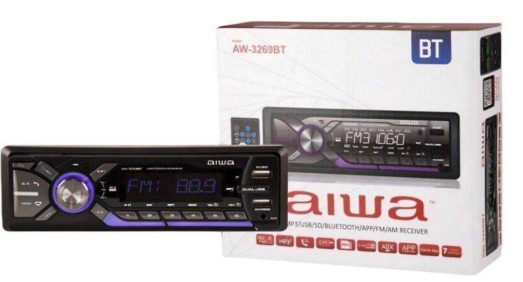 RADIO DE AUTO AIWA CON CONTROL REMOTO-1
