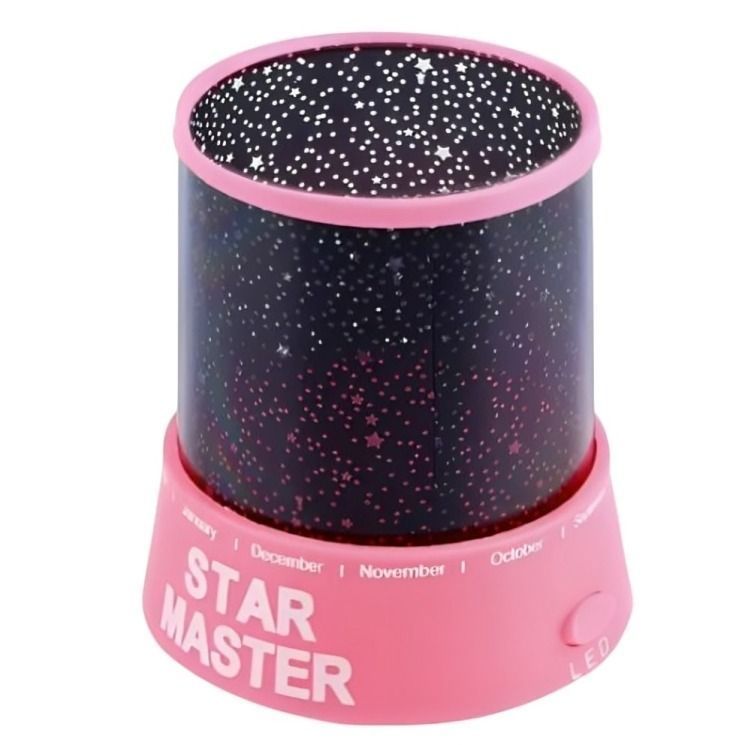 Proyector Lámpara Led Luz Cielo Estrella Espanta Cuco C/ Rosado-0