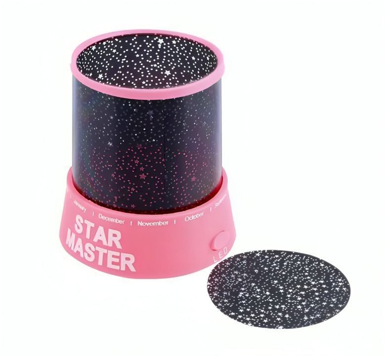Proyector Lámpara Led Luz Cielo Estrella Espanta Cuco C/ Rosado-1