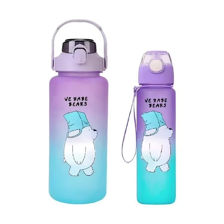 Pack 2 Botellas Agua Motivacional De 2 Litros Y 900ml -0