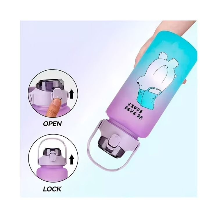 Pack 2 Botellas Agua Motivacional De 2 Litros Y 900ml -2