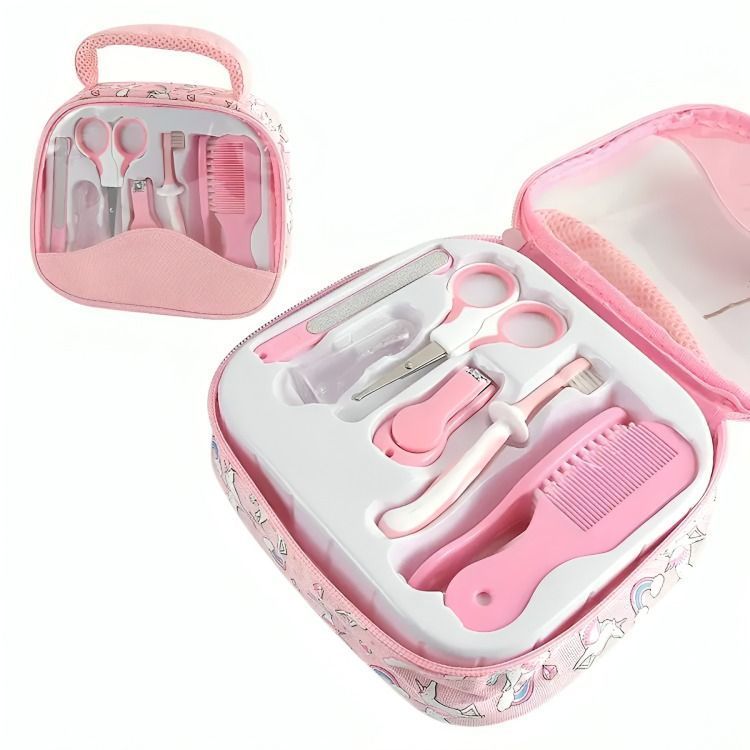 Set De Cuidados Para Bebe Manicure 7 Pcs Con Bolso-1