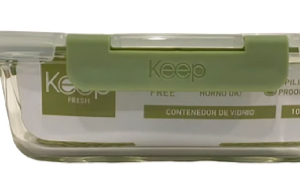 HERMETICO RECTANGULAR 1040ML GLASS KEEP VERDE-1